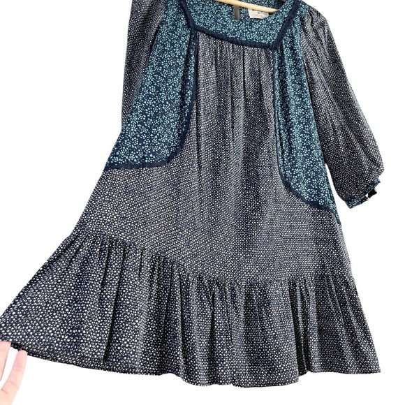 Anthropologie Holding Horses‎ Paix Tunic Prairie Floral Print Mini Dress Blue, 2 - Picture 9 of 13